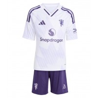 Dětský fotbalový dres Manchester United 2025-26 Venkovní Krátký Rukáv (+ trenýrky)